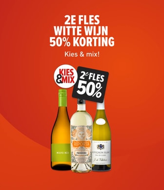 Kies en mix je favoriete witte wijn: nu 2e fles halve prijs